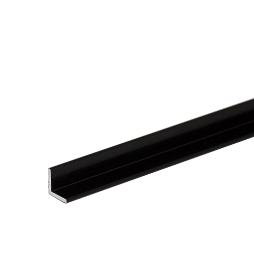 Aluminum 1/2" Angle Extrusion- Matte Black 144" Length - pack of 5