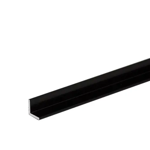 Aluminum 1/2" Angle Extrusion- Matte Black 144" Length - pack of 50