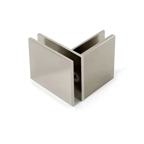 Square 90 Degree Pivot Transom Clamp - Polished Nickel