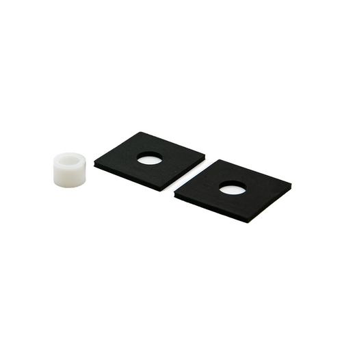 2" Square Replacement Rigid Vinyl Gaskets & Grommet For Glass Rail Standoffs