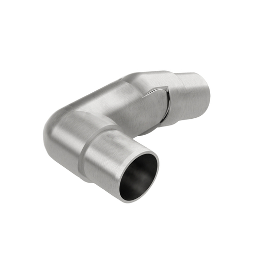 Handrail Fitting - 1.5" Diameter Right Adjustable 0 - 70 Degrees - Brushed Stainless