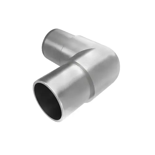 Handrail Fitting - 1.9" Diameter 90 Degree with Smooth Corner - Brushed Stainless