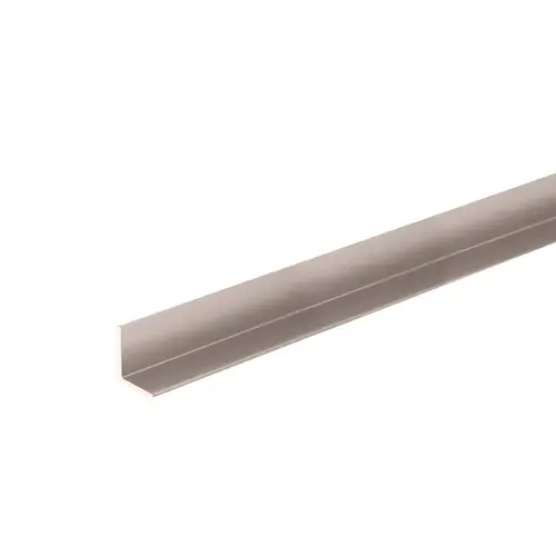 Aluminum 1/2" Angle Extrusion- Brushed Nickel 144" Length