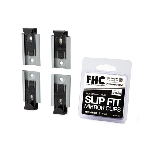 Slip Fit Mirror Clip Set - Matte Black