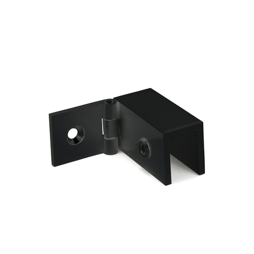 Right Hand Adjustable Wall Mount Slip Fit Glass Clamp - Matte Black