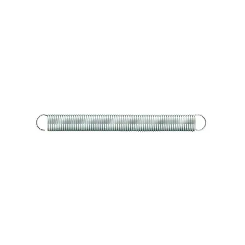 Extension Spring - Spring Steel Construction - Nickel-Plated Finish - 0.041 Ga x 3/8" x 3-3/8" - Single Loop Open - pack of 2