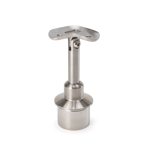 90 Degree Top Mount Bracket for 1.9" Diameter Post - Brushed Stainless