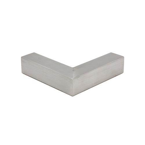 Handrail 90 Degree Corner - 1-1/2" Square - Brushed Stainless