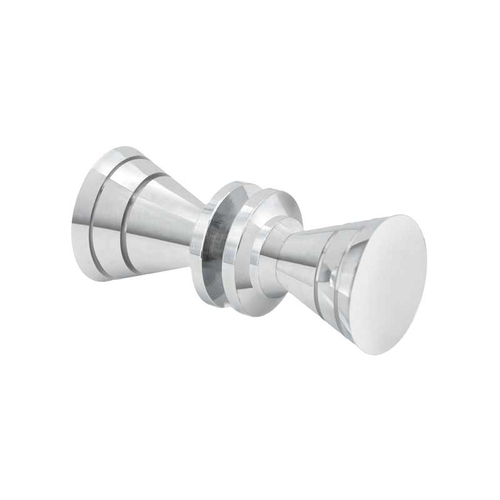 Back-to-Back Conical Knob - Polished Chrome