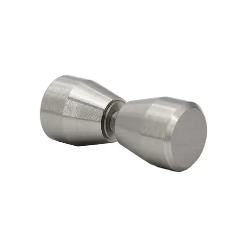 Tulip Shower Doorknob Back-to-Back for 1/4" to 1/2" Glass - Brushed Nickel