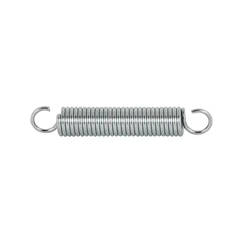 Extension Spring - Spring Steel Construction - Nickel-Plated Finish - 0.035 Ga x 1/4" x 1-1/2" - Single Loop Open - pack of 2