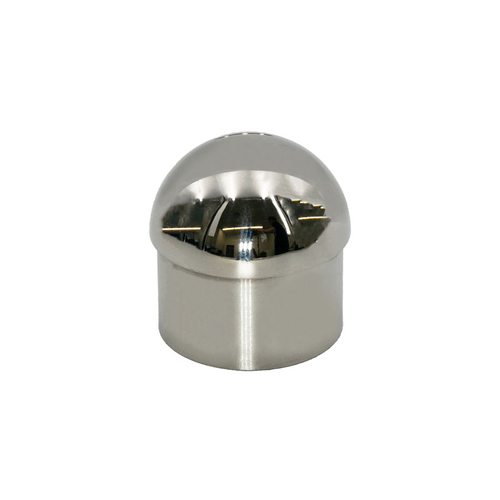 Steel Domed End Caps 1-1/2" Dia .050" wall - Polished Stainless