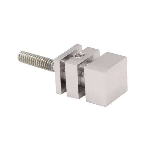 Single Sided Square Knob for Towel Bars - 1/4" -20 Thread - Brushed Nickel