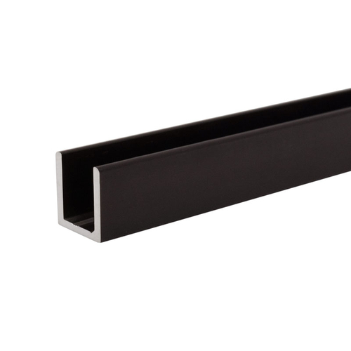 Classic U-Channel 1/4" Glass - 95" Long - Oil Rubbed Bronze