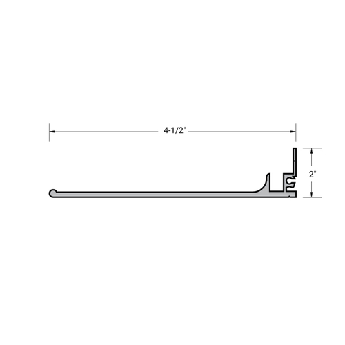 Mirror Frame ShelfAluminum Extrusion - Satin Anodized  72" Stock Length - pack of 2