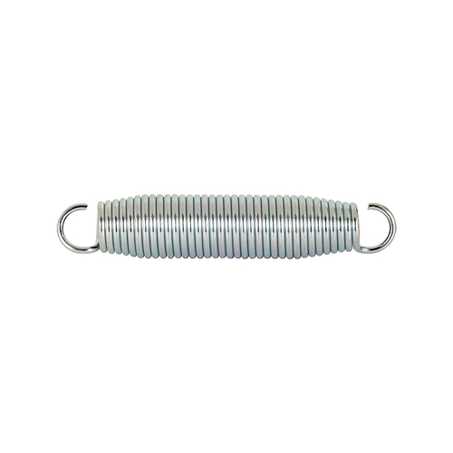 Extension Spring - Spring Steel Construction - Nickel-Plated Finish - 0.120 Ga x 1-1/16" x 5-1/2" - Single Loop Open - pack of 1