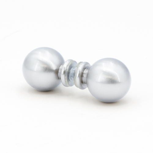 Back-to-Back Spherical Knob - Polished Chrome