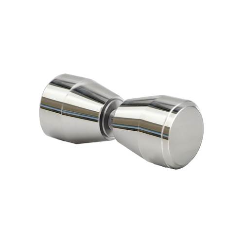 Tulip Shower Doorknob Back-to-Back for 1/4" to 1/2" Glass - Polished Chrome