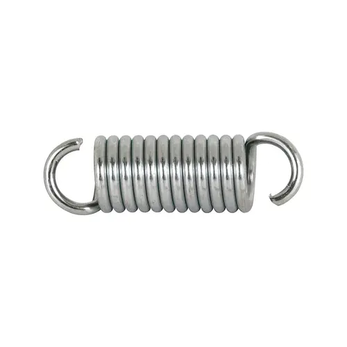 Extension Spring - Spring Steel Construction - Nickel-Plated Finish - 0.080 Ga x 1/2" x 1-5/8" - Single Loop Open - pack of 2