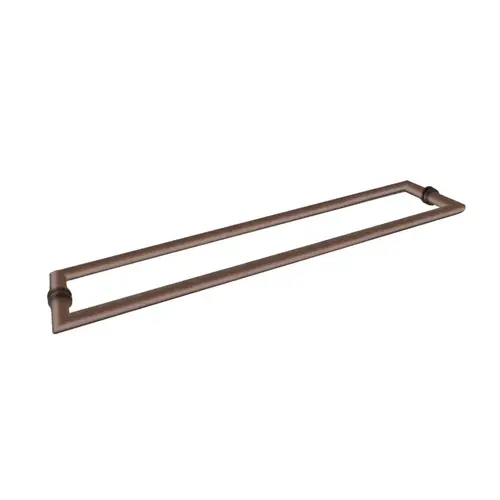 24" x 24" Back-to-Back Mitered Towel Bar - Brushed Bronze