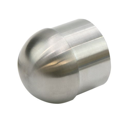 Steel Domed End Caps 1-1/2" Dia .050" wall - Brushed Stainless