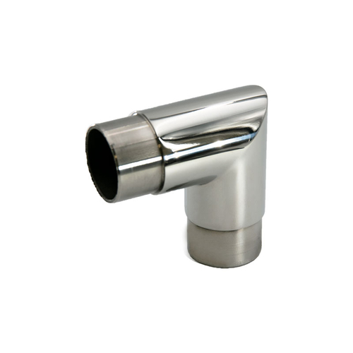 Steel Handrail 90 Degree Corner 1-1/2" Dia .050" wall - Polished Stainless