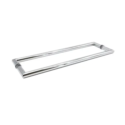 18" x 18" Back-to-Back Mitered Towel Bar - Polished Chrome