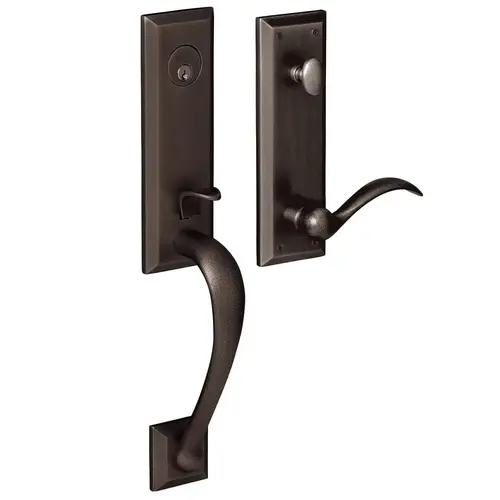 Cody 3/4 Escutcheon Single Cylinder Right Hand Entry Mortise Trim Distressed Oil Rubbed Bronze Finish