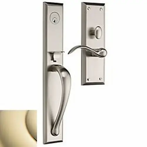 Cody Full Escutcheon Right Hand Single Cylinder Entry Mortise Trim Lifetime Brass Finish