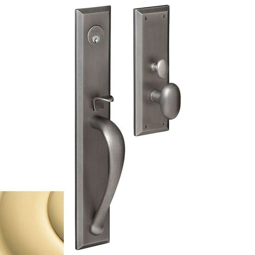 Cody Full Escutcheon Single Cylinder Entry Mortise Trim Unlacquered Brass Finish