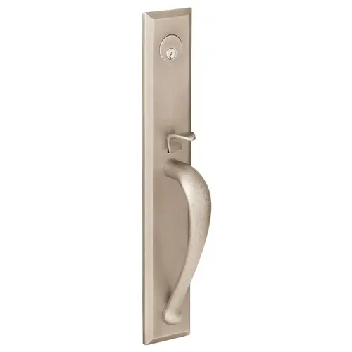 Cody Full Escutcheon Left Hand Single Cylinder Entry Mortise Trim Lifetime Satin Nickel Finish