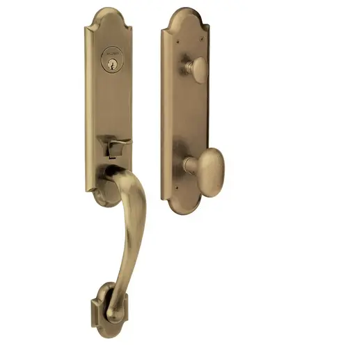 Boulder 3/4 Escutcheon Full Dummy Mortise Trim Antique Brass Finish