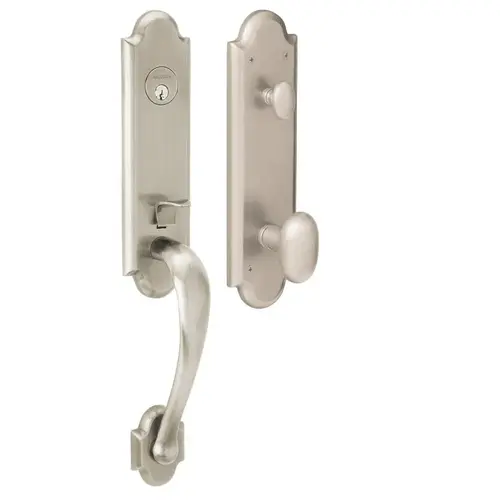 Boulder 3/4 Escutcheon Single Cylinder Entry Mortise Trim Lifetime Satin Nickel Finish