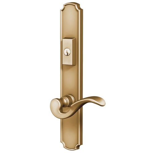 Bismark Multi Point Trim Keyed Entry with Turn Knob Configuration 4 Minus Lever Vintage Brass Finish