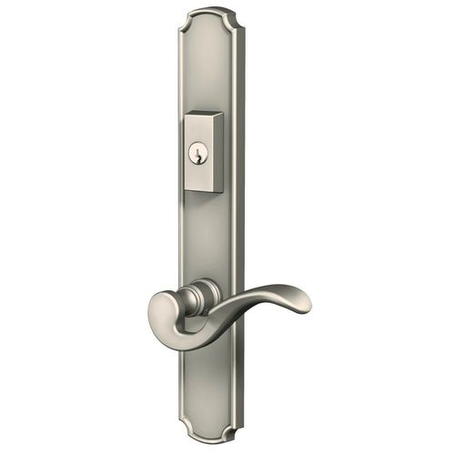 Bismark Multi Point Trim Keyed Entry with Turn Knob Configuration 5 Lifetime Satin Nickel Finish