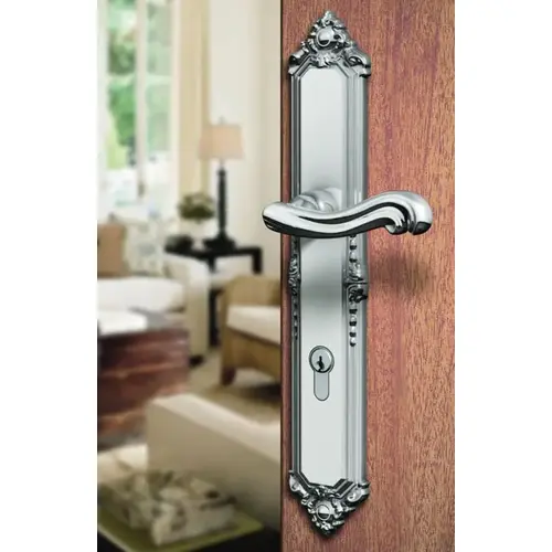 Kensington Multi Point Trim Keyed Entry with Turn Knob Configuration 5 Bright Chrome Finish