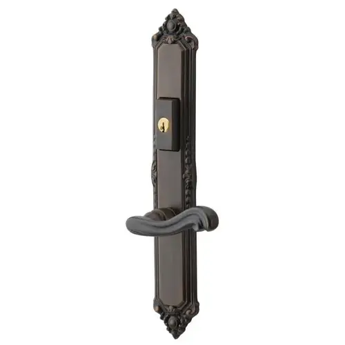 Kensington Multi Point Trim Keyed Entry with Turn Knob Configuration 4 Minus Lever Venetian Bronze Finish