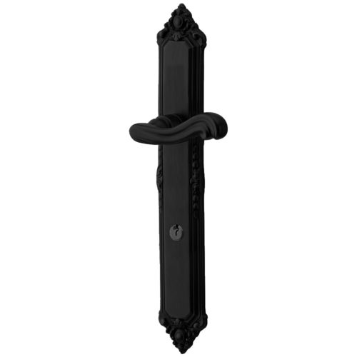 Kensington Multi Point Trim Keyed Entry with Turn Knob Configuration 1 Satin Black Finish