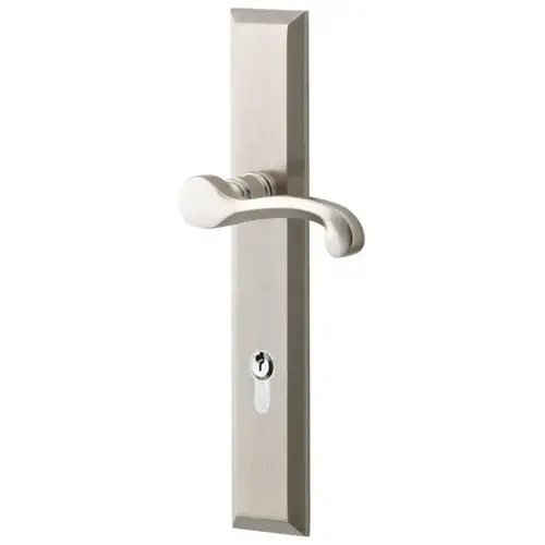 Concord Multi Point Trim Keyed Entry with Turn Knob Configuration 4 Minus Lever Lifetime Satin Nickel Finish