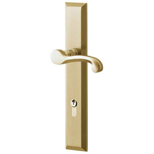 Concord Multi Point Trim Inactive Outside and Active Inside Configuration 4 Satin Brass with Brown Finish