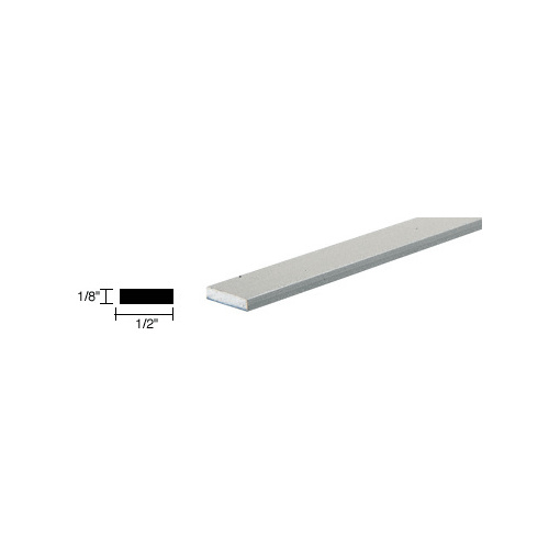 Satin Anodized 1/2" Aluminum Flat Bar Extrusion  84" Stock Length