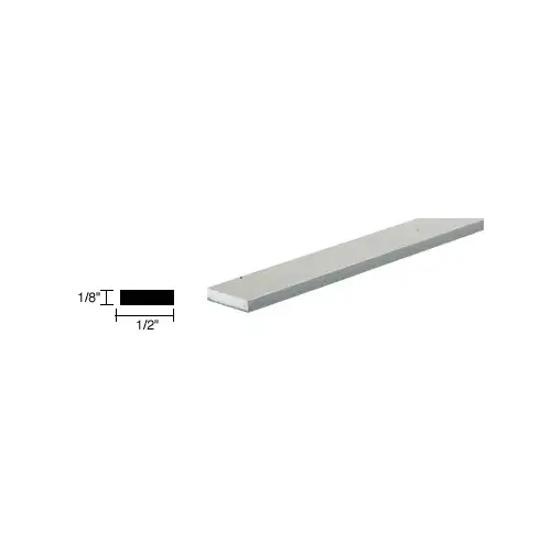 Satin Anodized 1/2" Aluminum Flat Bar Extrusion  18" Stock Length - pack of 10