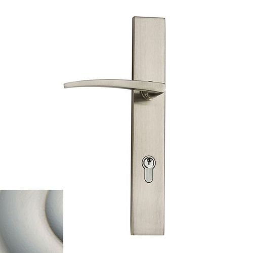 Santa Monica Multi Point Trim Keyed Entry with Turn Knob Configuration 1 Lifetime Satin Nickel Finish