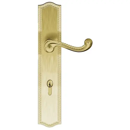 Bristol Multi Point Trim Inactive Outside and Active Inside Configuration 1 Satin Brass with Brown Finish