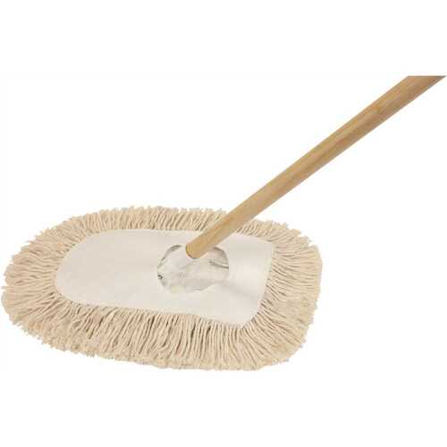 MAINTENANCE WAREHOUSE TRIR-C-2 10-Ply Cotton Triangle Dust Mop, 55" Handle