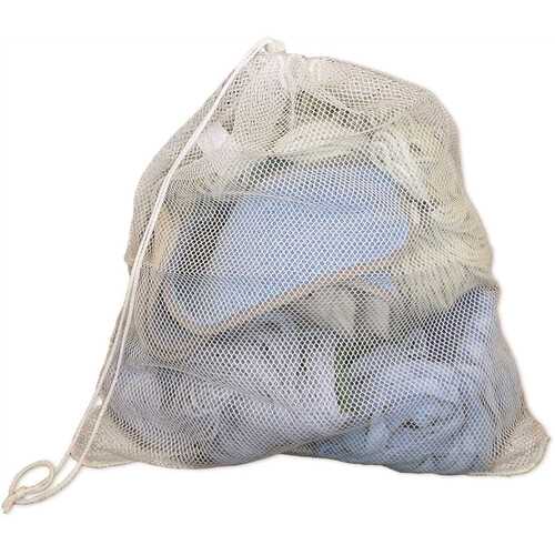 MAINTENANCE WAREHOUSE L1824W-ID-2 18x24 White Poly Mesh Idtag Laundry Bag