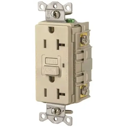 Hubbell GFR20I Heavy Duty Commercial Autoguard  Self-Test Gfci, 20a, Ivory