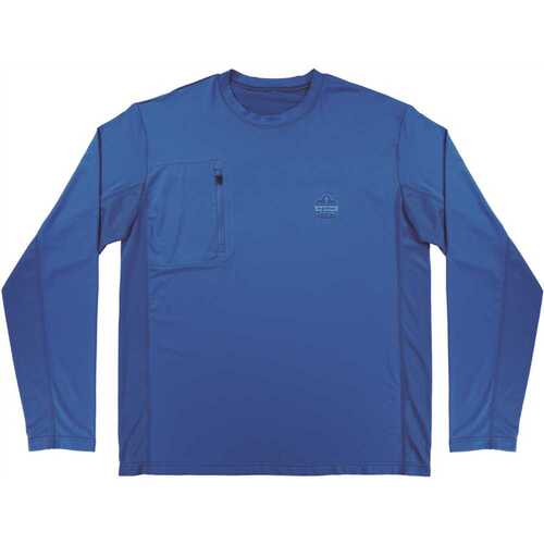 Ergodyne 12155 6689 XL Blue Cooling Long Sleeve Sun Shirt With UV Protection