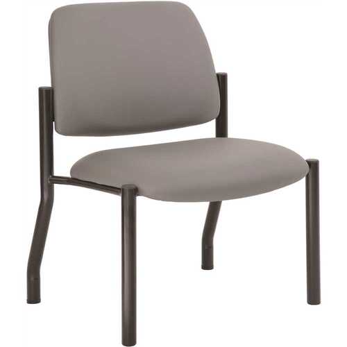 BOSS Office Products B9595AM-GY-400 Heavy Duty Chair Black Frame Gray Antimicrobial Vinyl