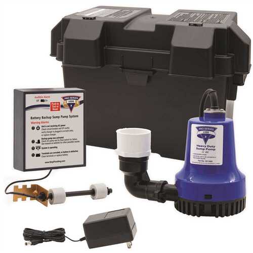 Pro Series Pumps PHCC-1000 1000 Gph Battery Backup Sump Pump System